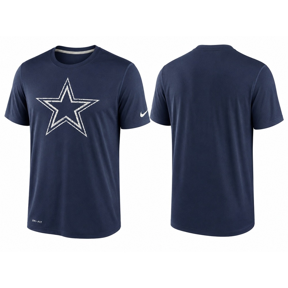 Nike Dri-FIT Dallas Cowboys Mens Navy Blue Star Logo Performance‎ T-Shirt XL